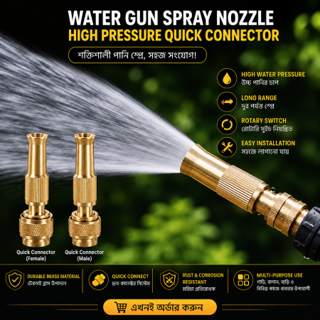 (শুধু নজেল) Metal Water Gun Spray Nozzle